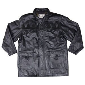 VINTAGE EXCELLED FRINGE LEATHER JACKET MENS EXTRA LARGE XL AZTEC